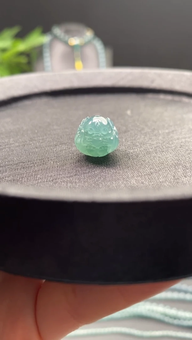 未镶嵌手链翡翠散珠卡13mm左右雕刻珠