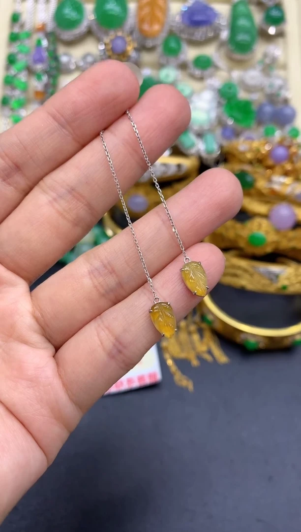 18K金镶嵌翡翠耳饰91-中国好珍宝