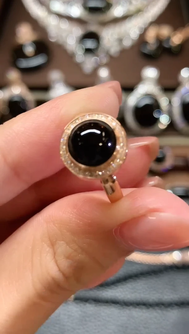 18K金镶嵌戒指翡翠a140多样性一件发