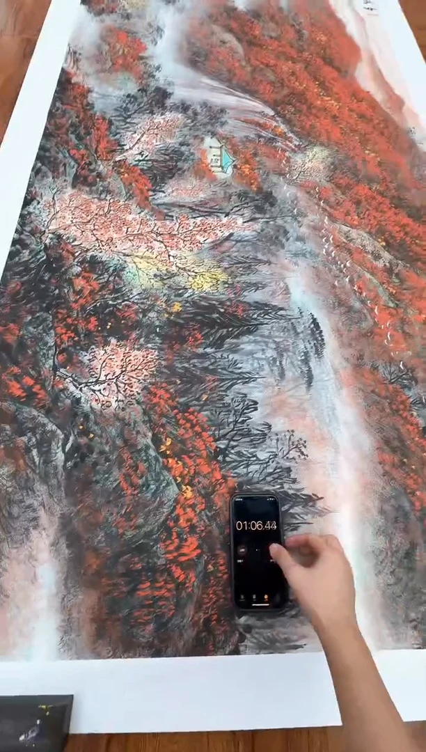 国画天****水孙桂国老师作品，带合影证书16-23