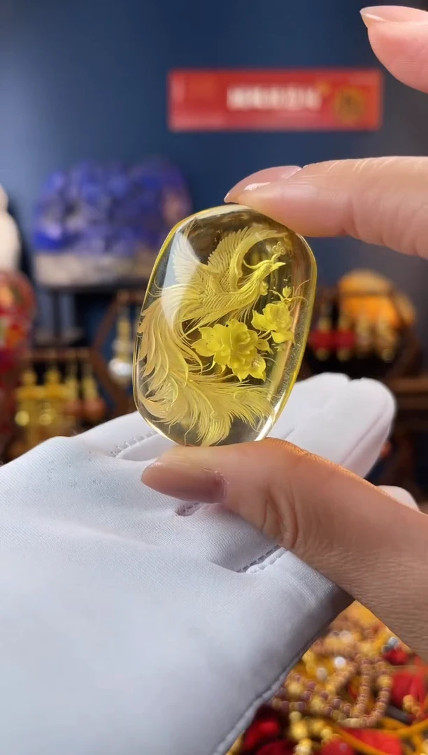 金珀颈饰未镶嵌岩*金珀