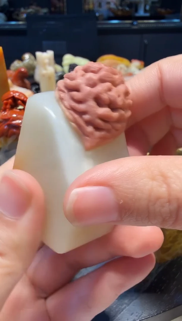 寿山石印石阿*核桃印章