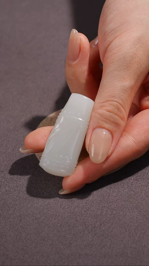 吊坠(赠链)未镶嵌和田玉（白玉）和田玉竹节吊坠 约22.64g