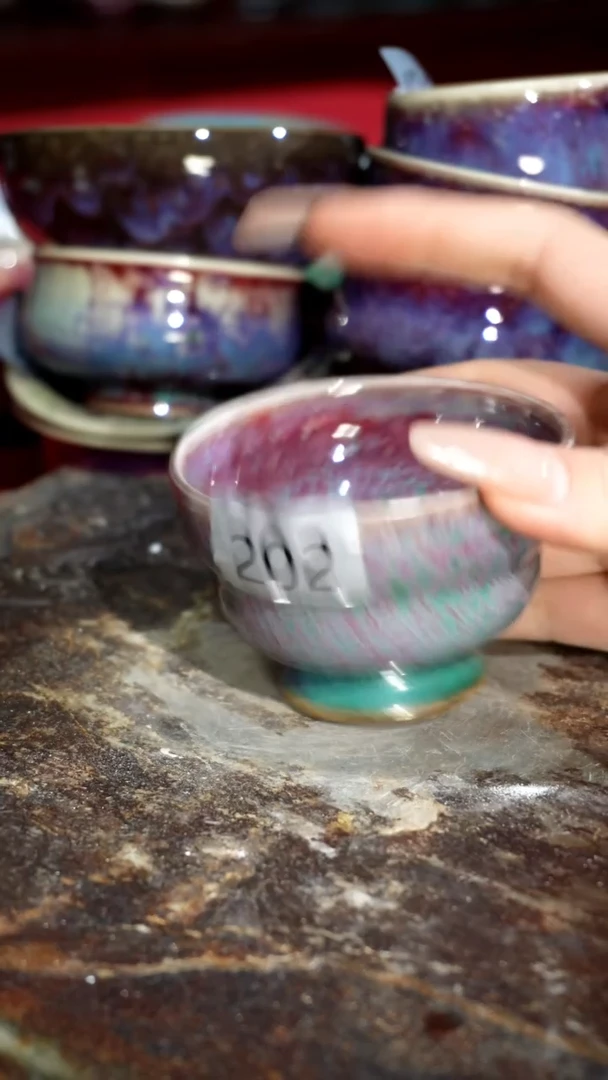 摆件精品窑变钧瓷茶器