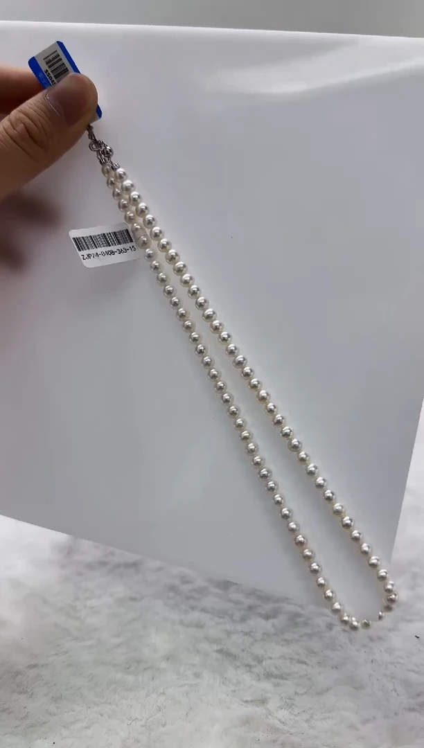 【闪购商品】淡水珍珠DA银S925镶嵌ss045 项链带大证5