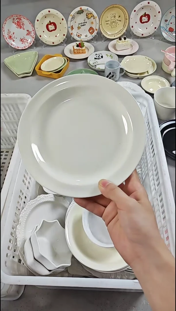 盘微瑕陶瓷餐具清仓，完美主义想好再下单