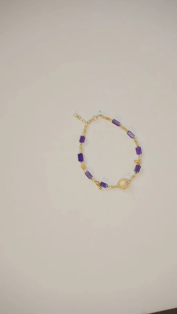 【闪购商品】苏纪石（舒俱来）手链18K金镶嵌手链