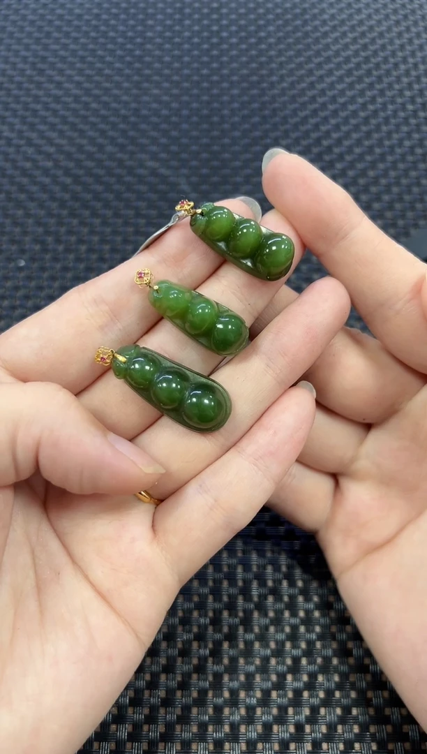 和田玉18K金镶嵌颈饰（多样性发一件）JYLX216