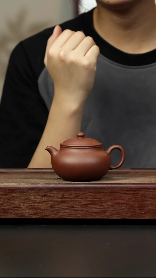 紫砂茶壶底槽清 永福莲子 全手工
