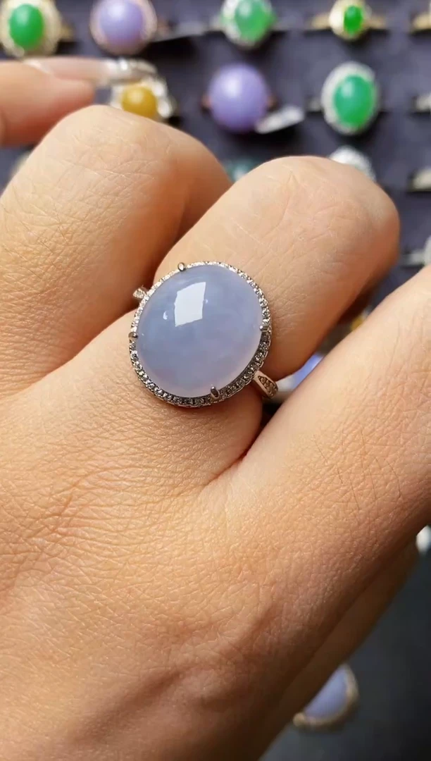 银S925镶嵌戒指翡翠2642