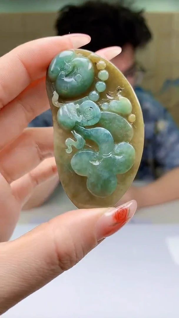 【闪购商品】定制翡翠未镶嵌4688ty-毛货挂件41