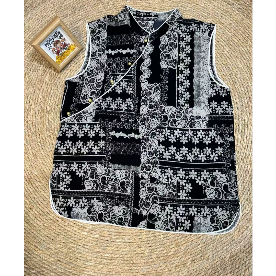 夏季常规款染色女装无袖复古网红女士新中式