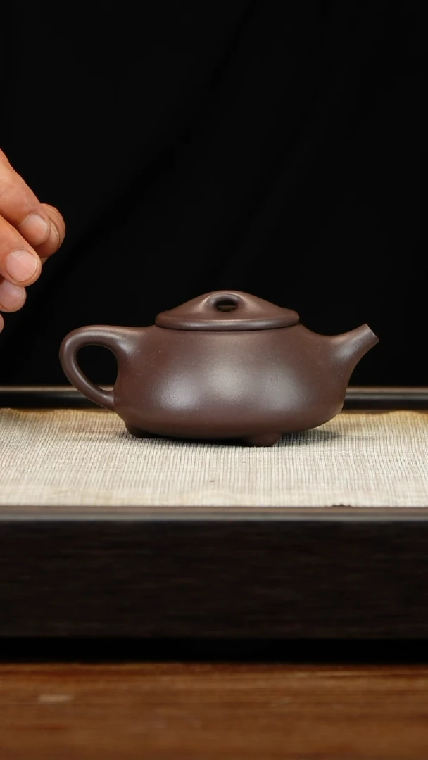 茶壶紫砂四号井底潮青景州石瓢180