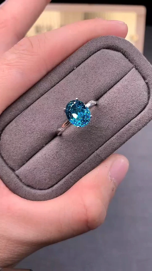 银S925镶嵌戒指帕拉依巴碧玺1231