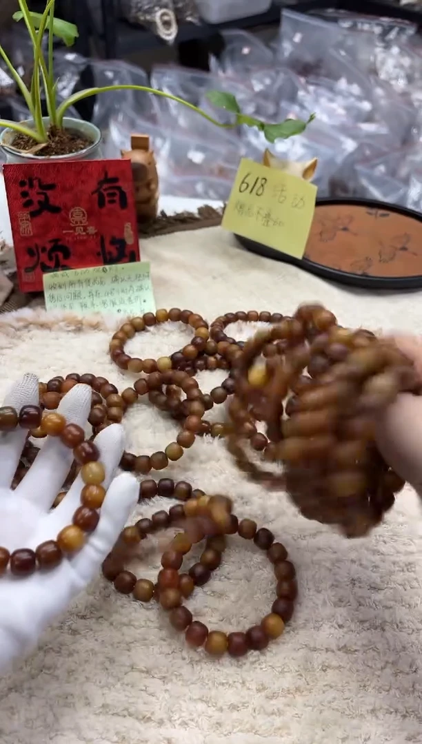 菩提根/象牙果手串13糖壳不挑（438）