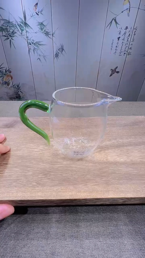 @微光茶器绿钻玻璃公道杯 C582