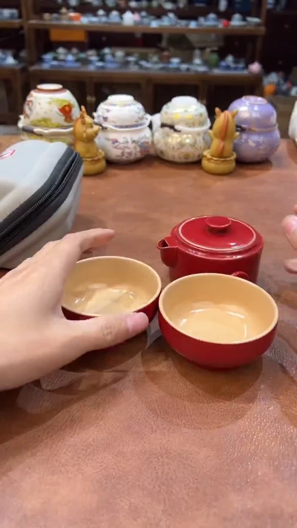 真的很便宜会开片的旅行茶具