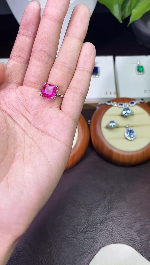 合金合成钻石火龙果戒指