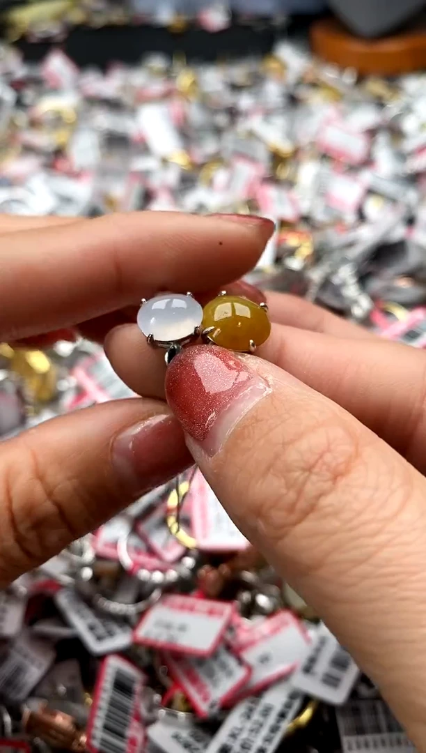 【闪购商品】翡翠戒指银S925镶嵌888888    4