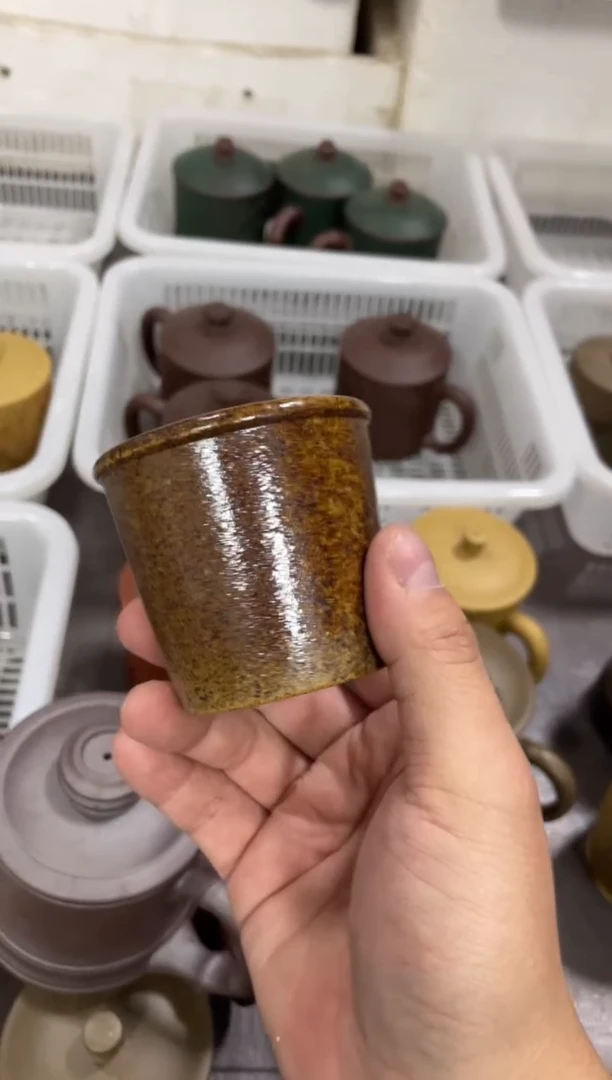 茶杯紫砂柴烧主人杯