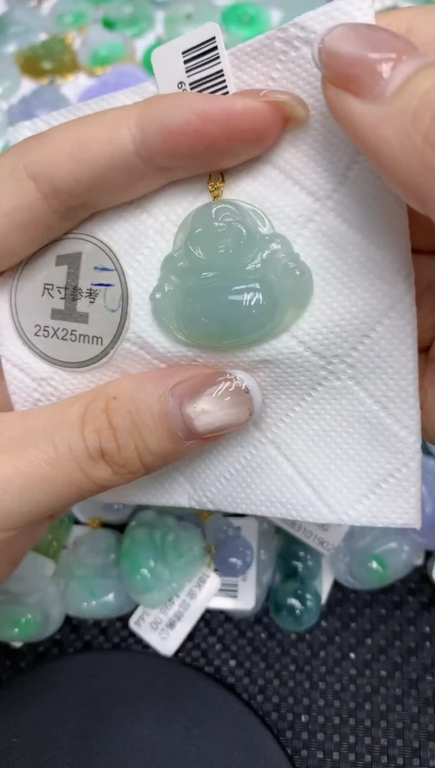颈饰18K金镶嵌翡翠1111111