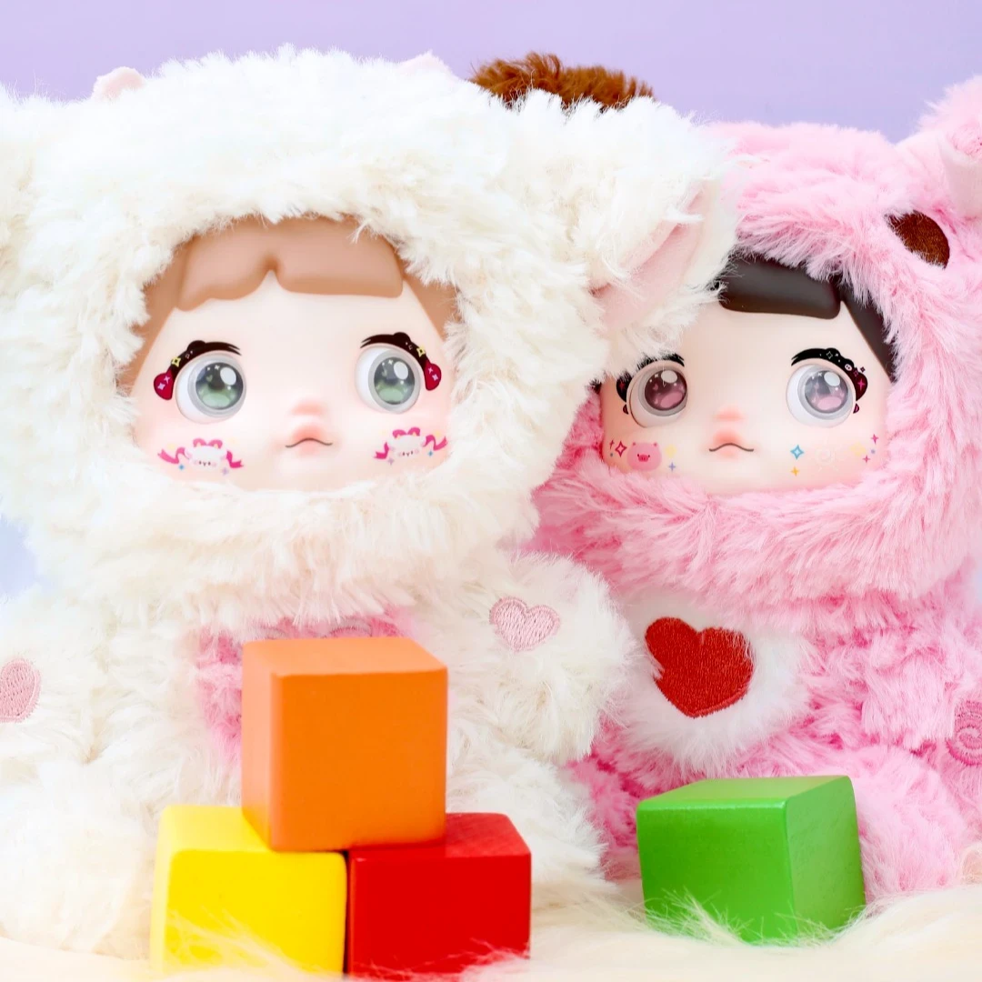 【拆盒】糯米儿可爱不打烊系列可爱毛绒潮玩盲盒背景娃