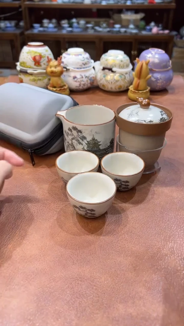 真的很便宜会开片的旅行茶具