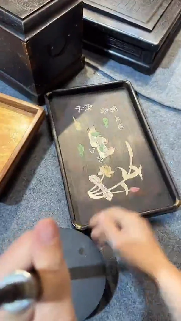 木紫檀拆件雕刻板以直播间实物为准微瑕老物件