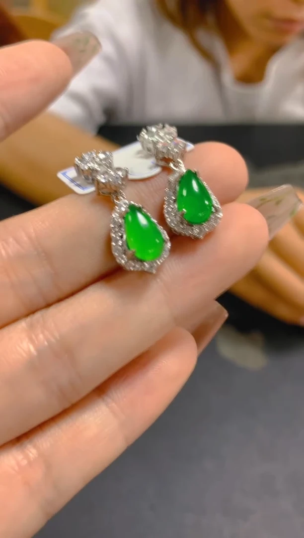 翡翠未镶嵌耳饰0180098479多样性发一