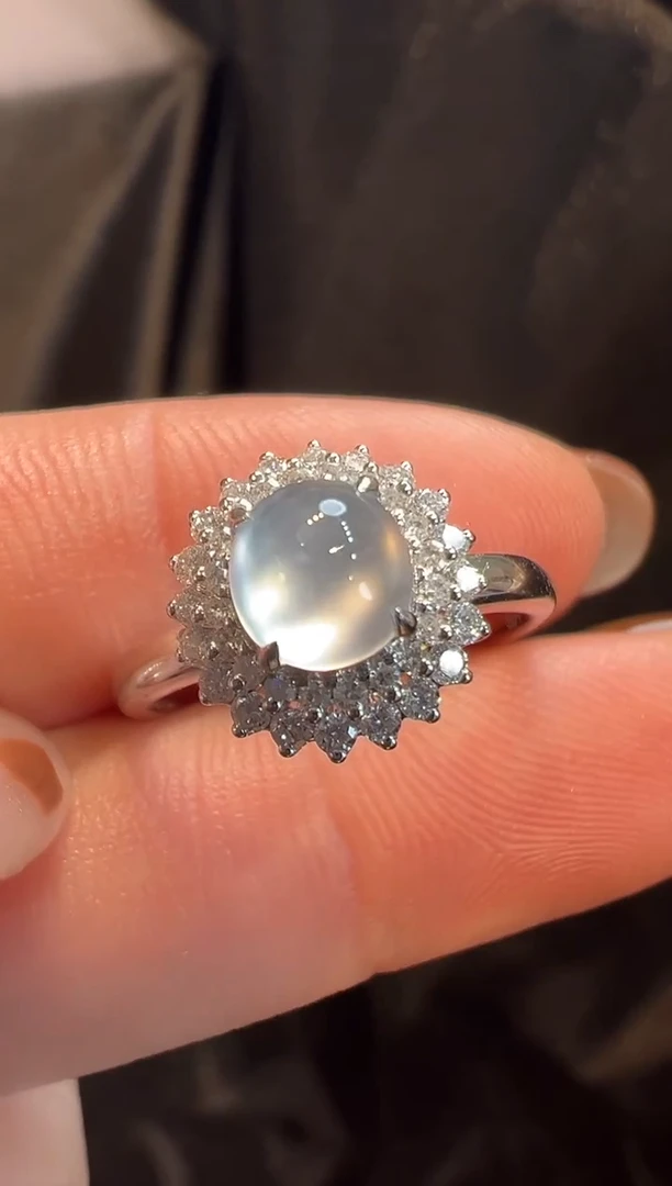 18K金镶嵌戒指翡翠AL6