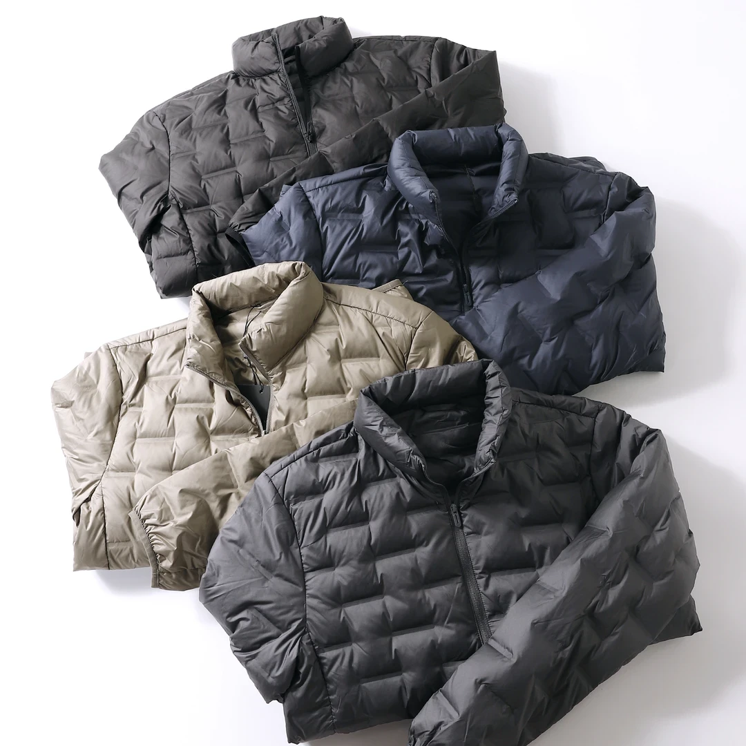 立领+连帽 压胶分仓 90鸭绒男女轻薄羽绒服3612