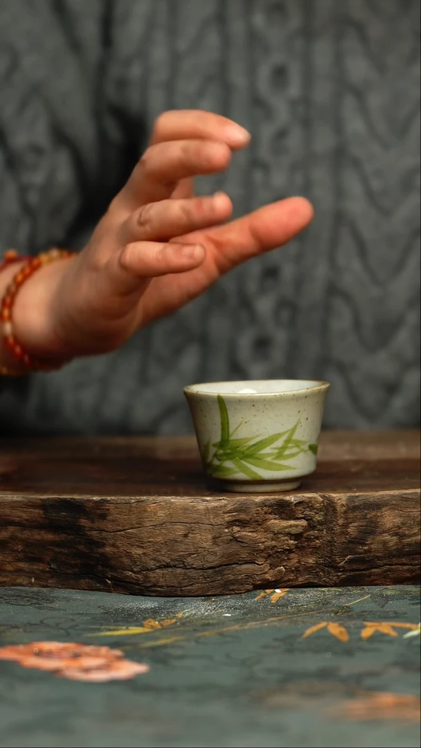 【闪购商品】杯釉下彩手工手绘同款陶器