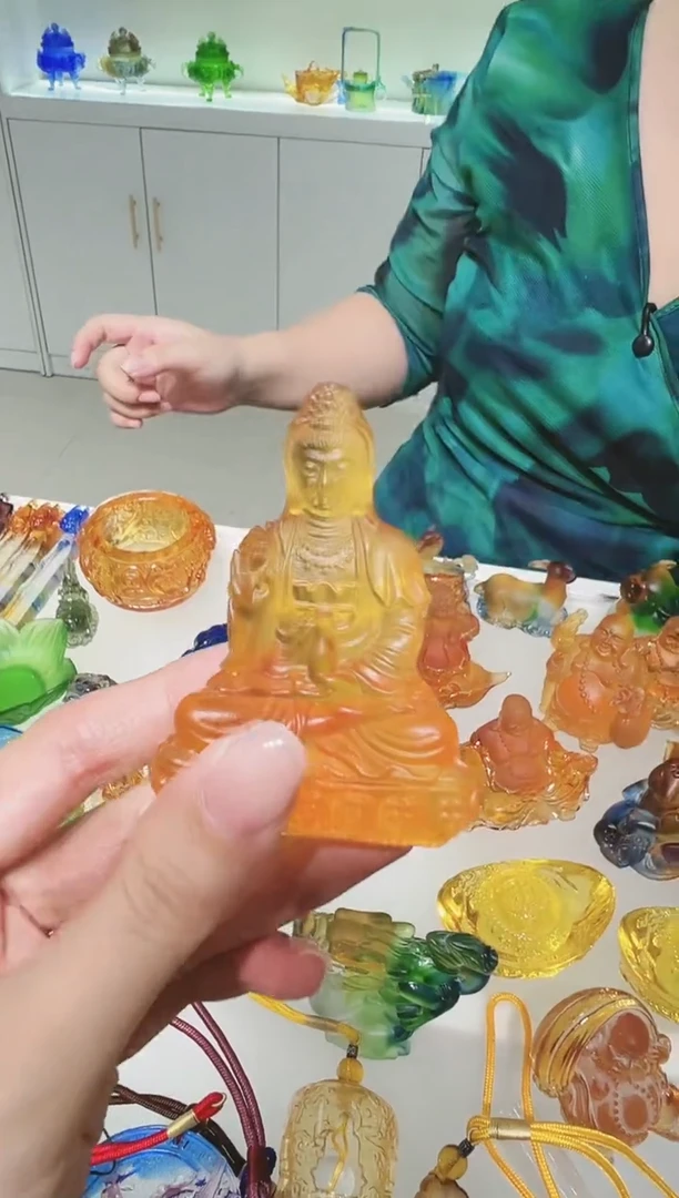 手工艺品琉璃古法琉璃观音