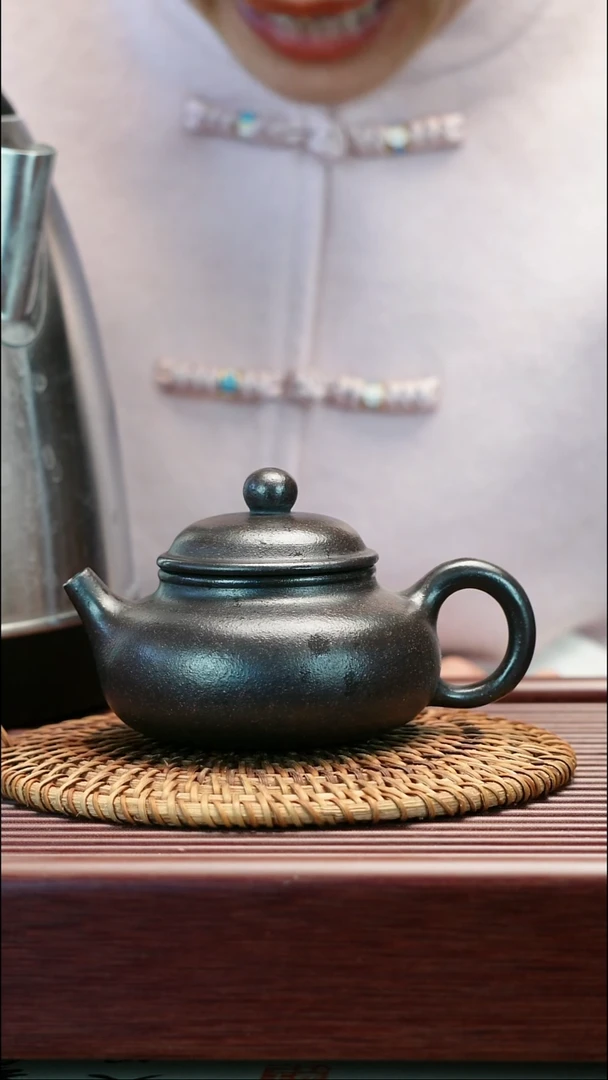 茶壶紫砂原矿紫砂 黑金刚  容天  200cc