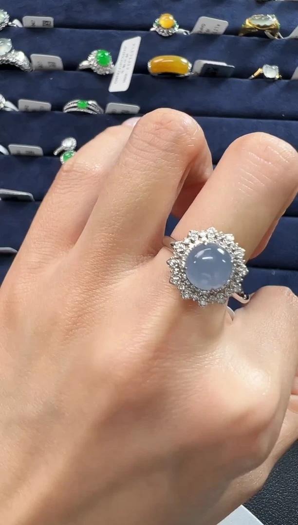 18K金镶嵌戒指翡翠KSP1212-001