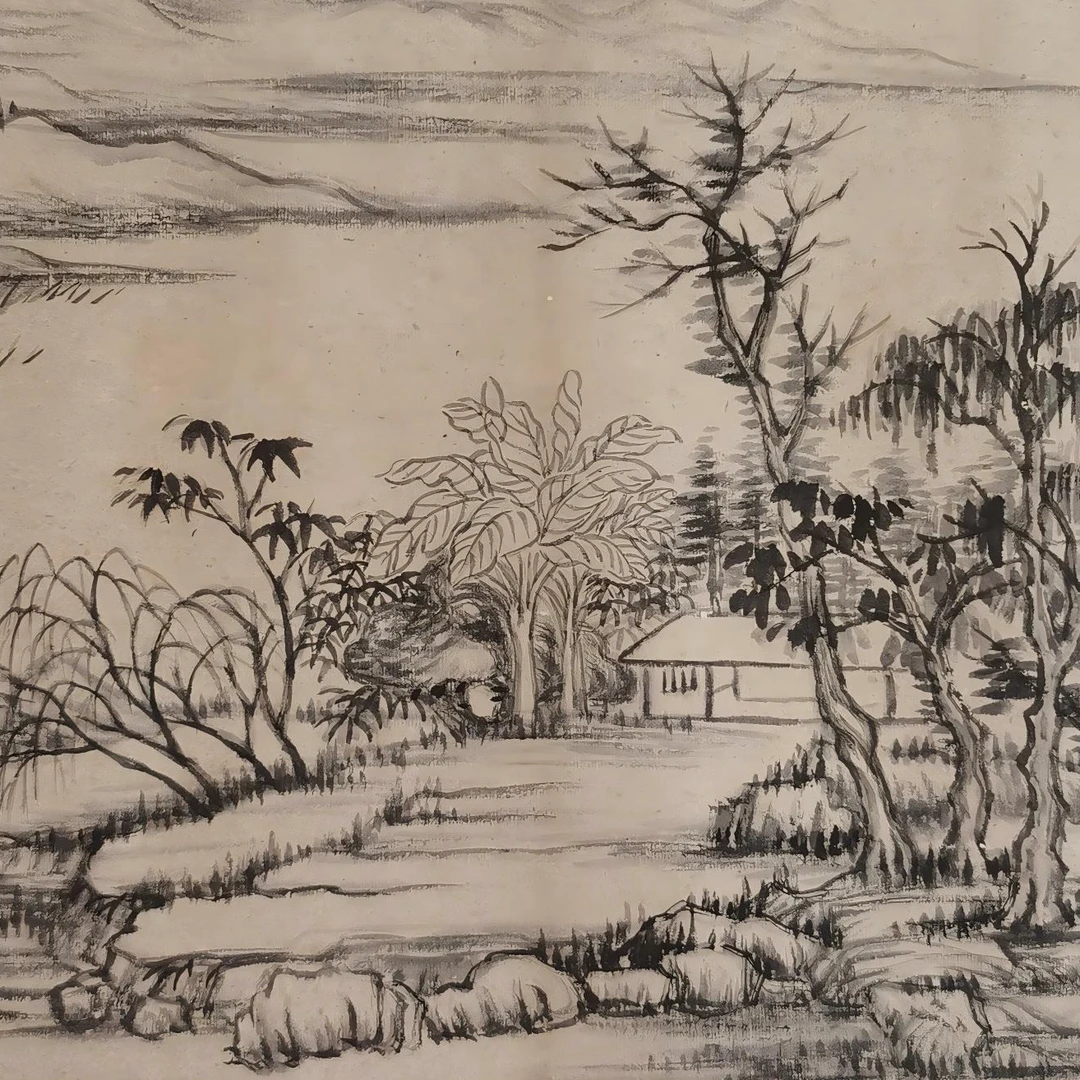 【辽拍】V240425-5-05《山水》（1平尺)  纸本镜片 DD17