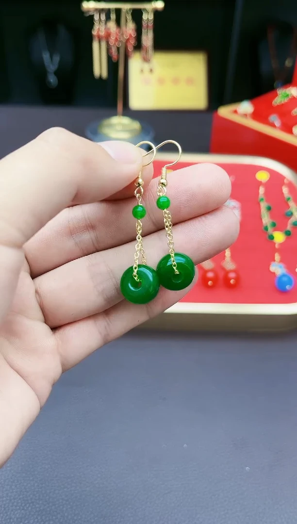 【闪购商品】玛瑙/玉髓耳钉银S925镶嵌606000