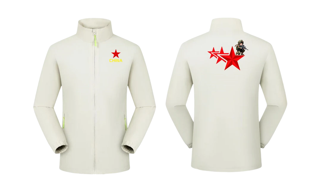 新款春秋冬款冲锋衣户外透气登山郊游服连帽拉链外套