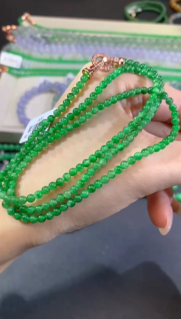 颈饰未镶嵌翡翠182-珠串