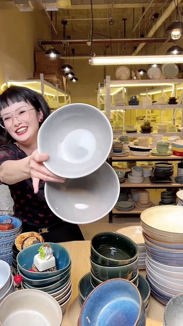 瓷229外贸尾货高温釉下彩陶瓷餐具默认微瑕