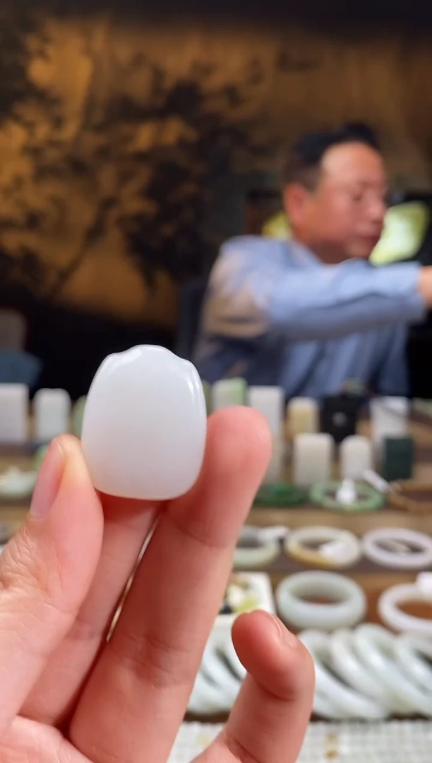 未镶嵌手串和田玉白玉无事牌