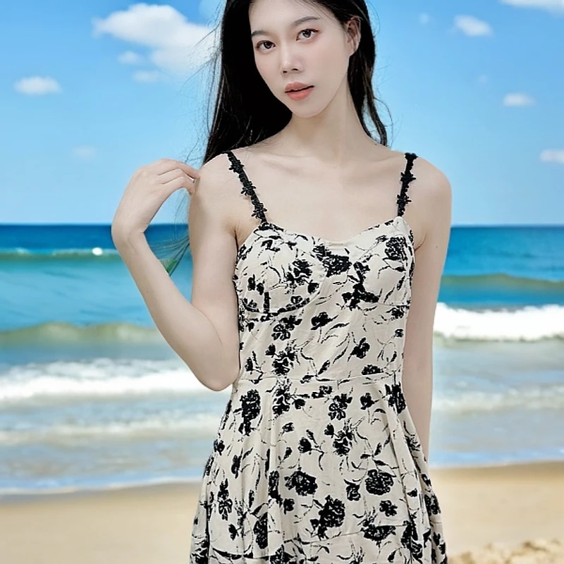 古着vintage精品吊带连衣裙高级气质春夏秋冬同款时尚休闲百搭