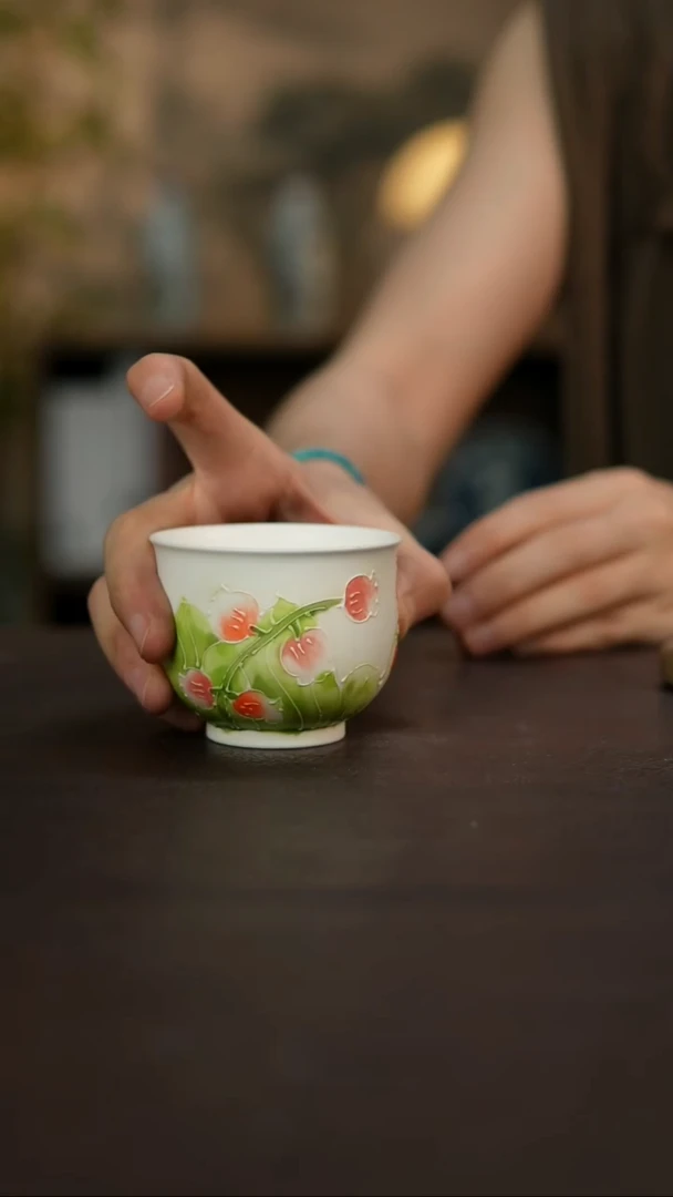 杯景德镇陶瓷杯碗柴烧多人