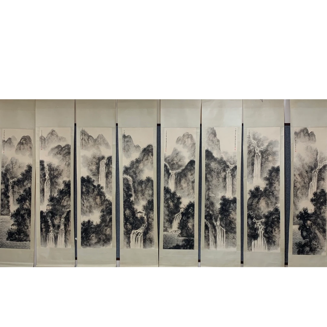傅 山水八条屏180 46 7.4平尺