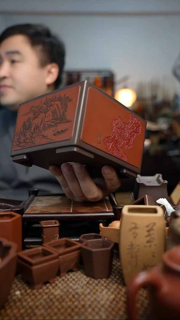 紫砂花盆長木軒精品紫砂