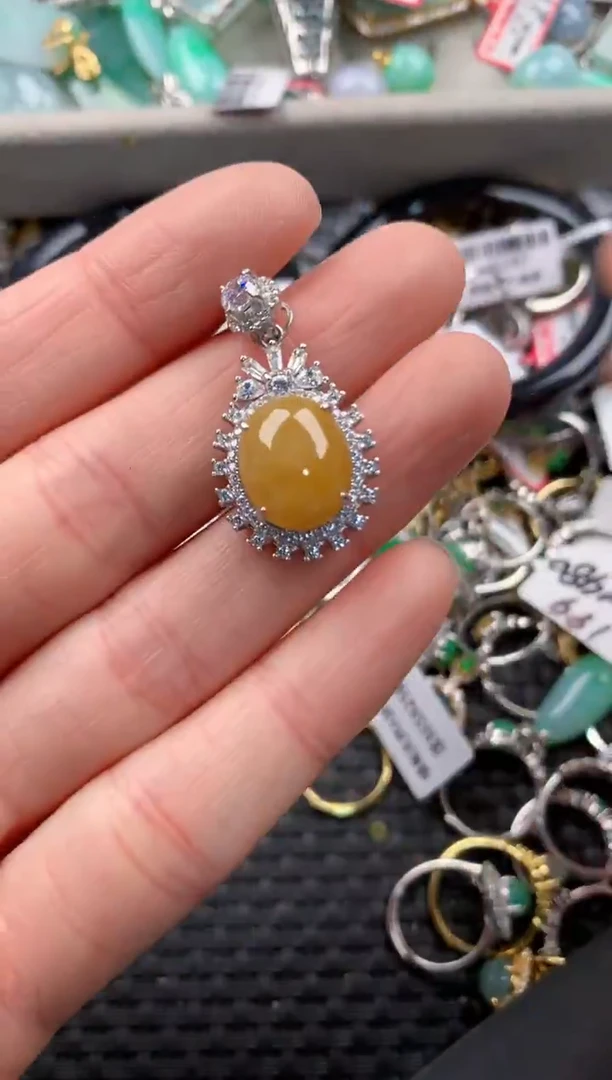 银S925镶嵌戒指翡翠555     3