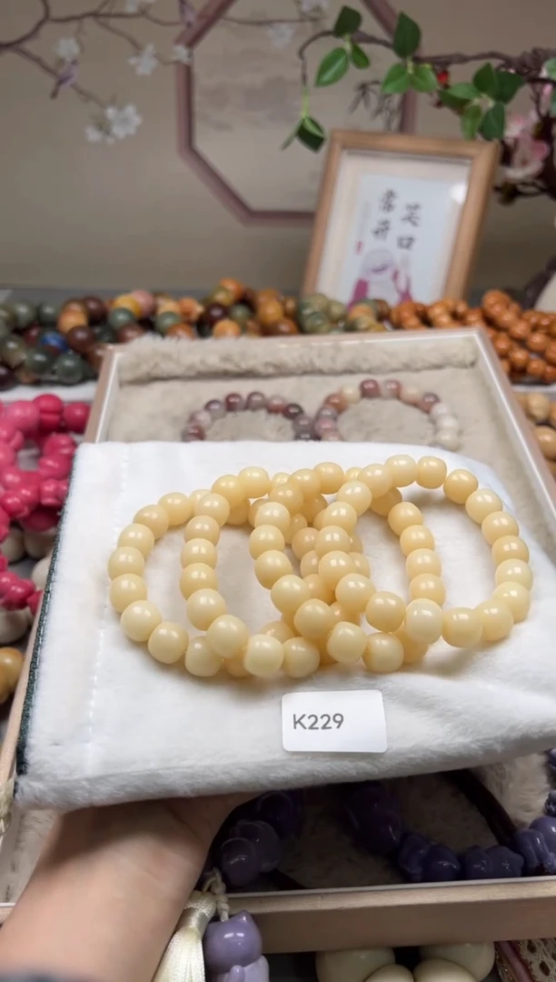 手串菩提根/象牙果K229桶珠12mm一串通货随机