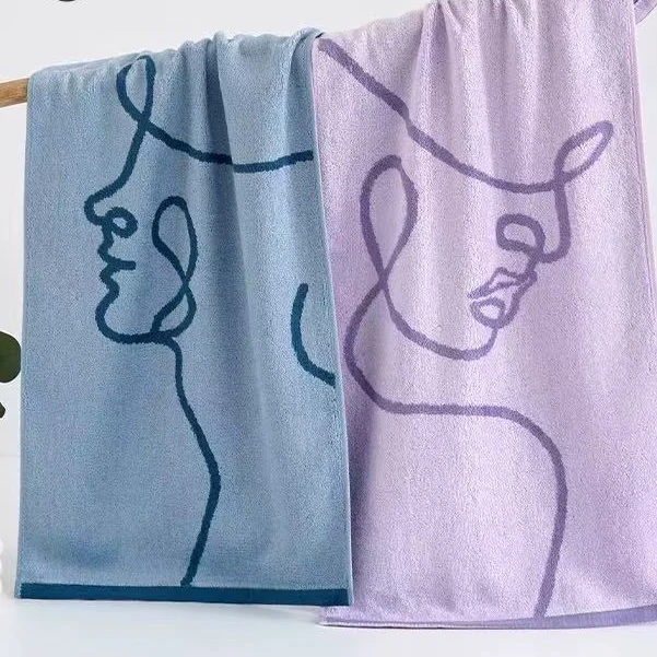 情侣款竹纤维吸水毛巾洗脸面巾条纹款TDM-2310-两条/组