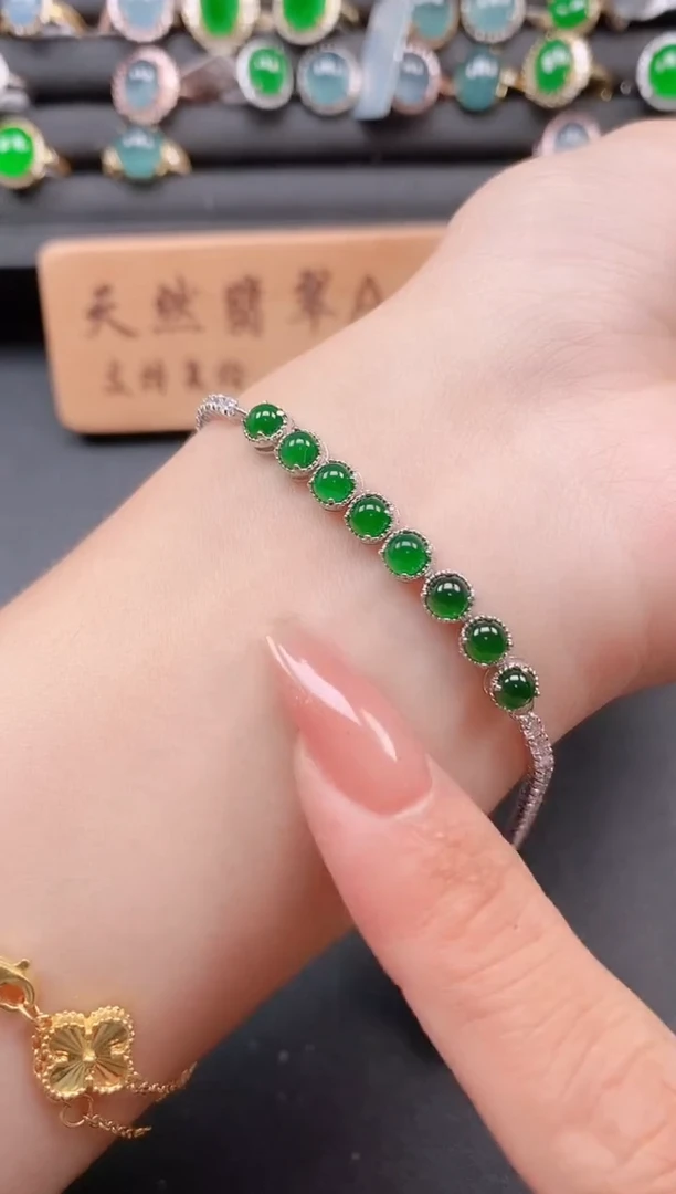 银S925镶嵌戒指翡翠111