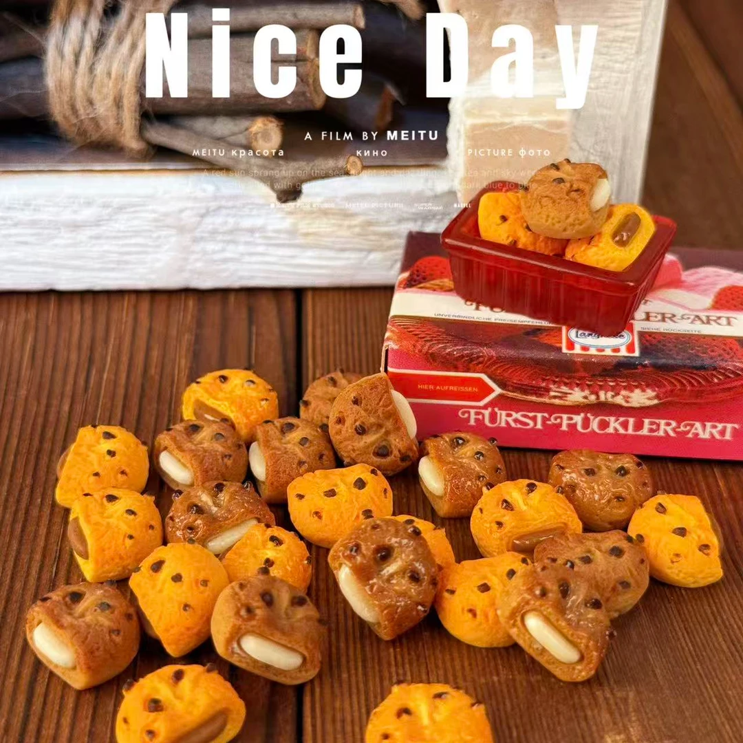 【开芯定制】迷你麻薯曲奇 高品树脂仿真食玩 树脂配件手机饰品挂件